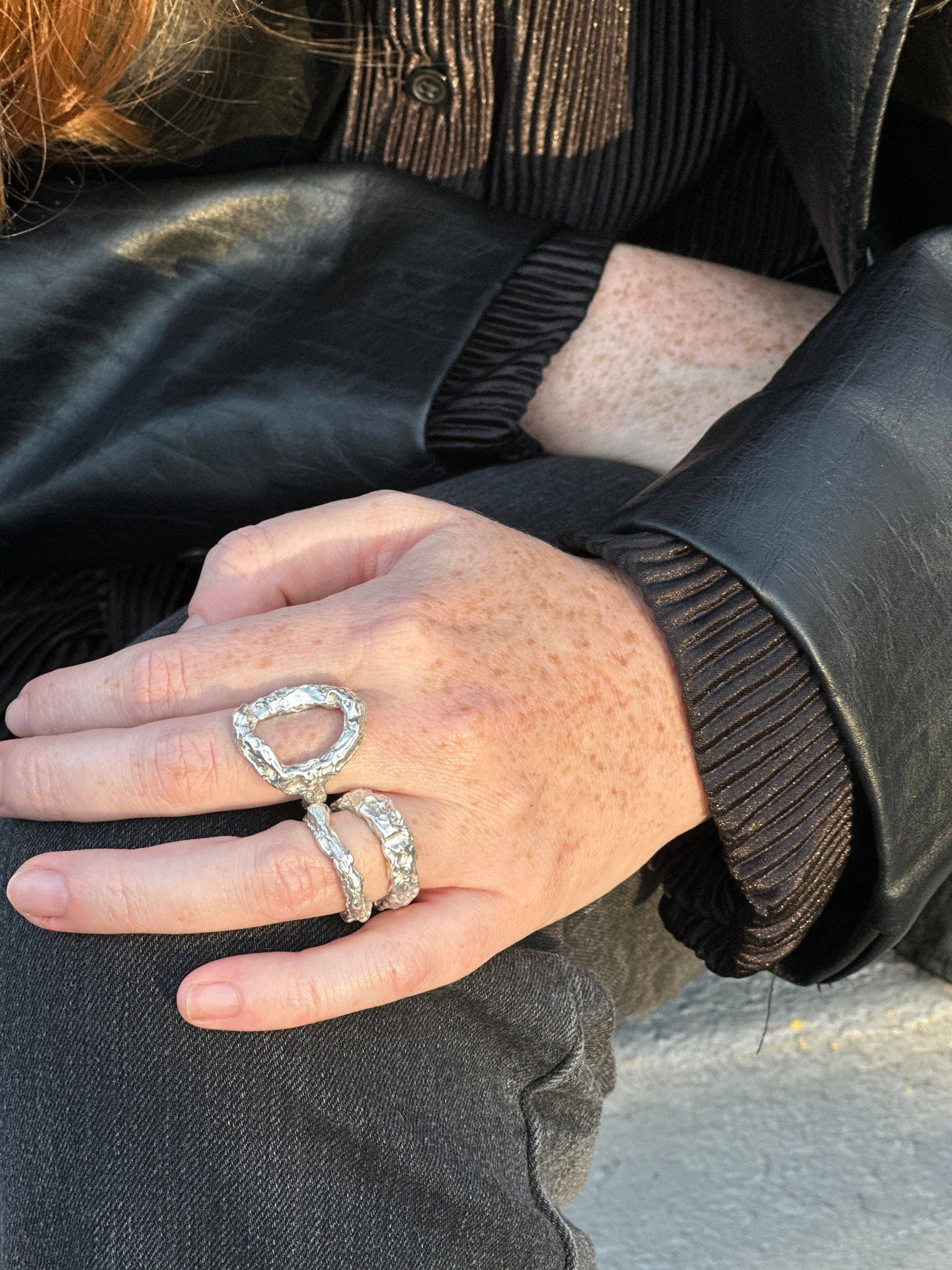 Granite Ring Silver