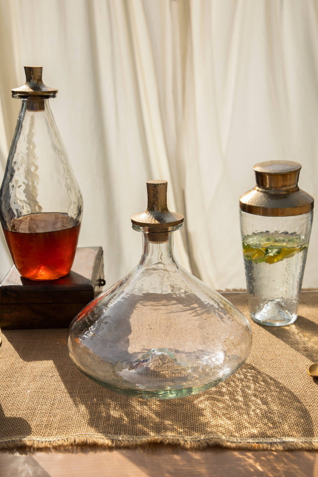 Pebbled Decanter Wide